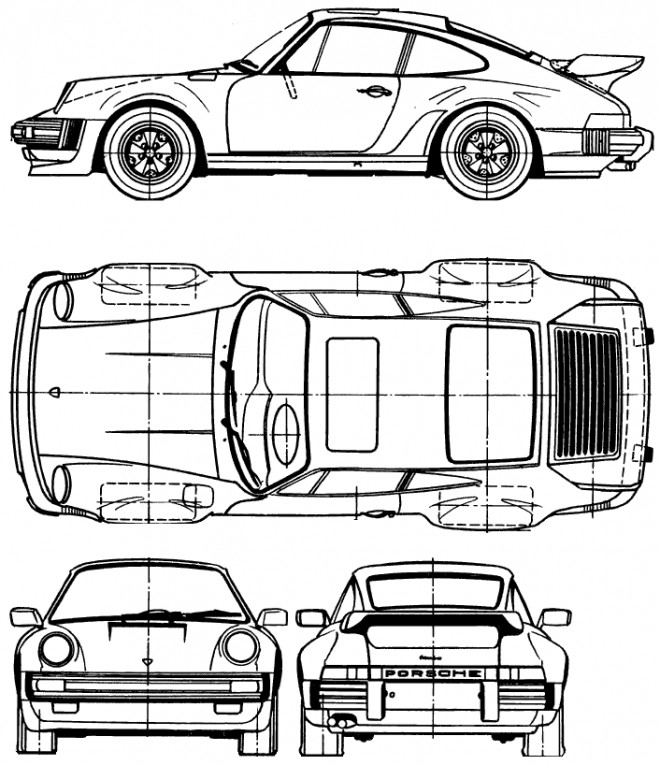 Coloriage et dessins gratuits Modèle de voiture Porsche à imprimer