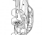 Coloriage Modèle de voiture Porsche cabriolet