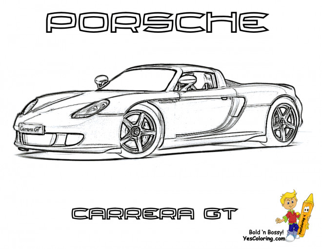 Coloriage et dessins gratuits Porsche Carrera GT à imprimer