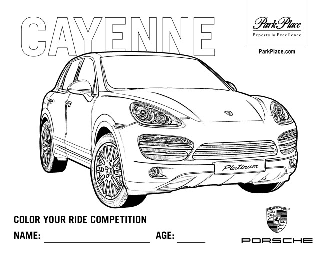 Coloriage Porsche Cayenne Dessin Gratuit à Imprimer