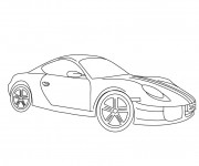 Coloriage Porsche couleur