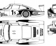 Coloriage Porsche de course rapide