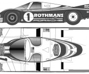 Coloriage Porsche de course tout puissant