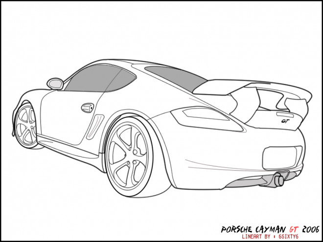 Coloriage et dessins gratuits Porsche GT à imprimer