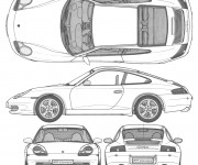 Coloriage Porsche sport perspective