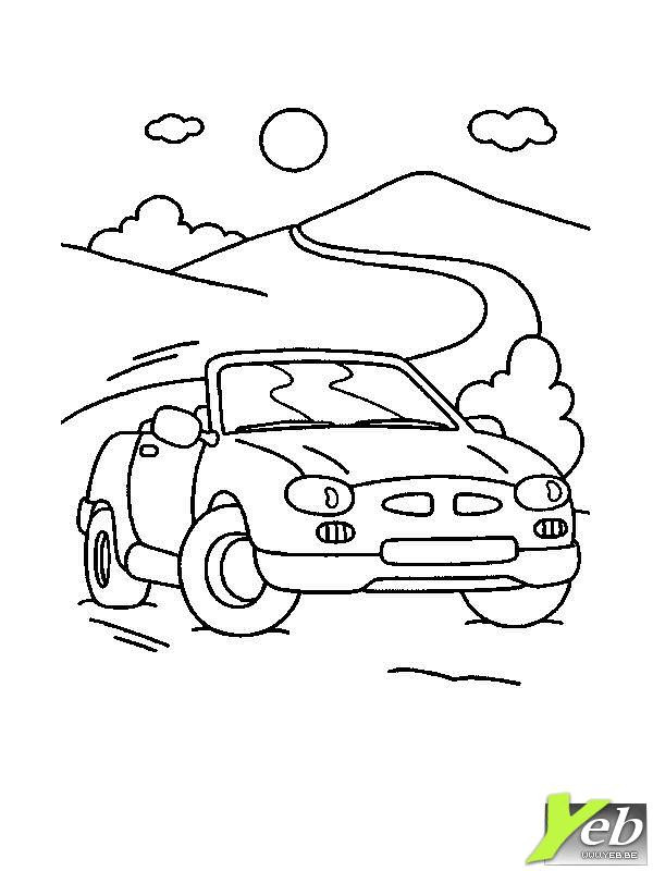 Coloriage et dessins gratuits Porsche sur la route à imprimer