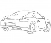 Coloriage Porsche turbo facile