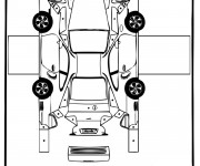 Coloriage et dessins gratuit Voiture Porsche en ligne à imprimer