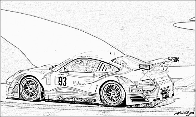 Coloriage Voiture Sport Réaliste Dessin Gratuit à Imprimer