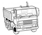 Coloriage et dessins gratuit Véhicule Camion à benne à imprimer