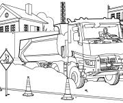 Coloriage et dessins gratuit Camion de poids lourd Renault à imprimer