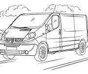 Coloriage Estafette Renault Trafic