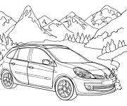 Coloriage Mod&egrave;le de voiture Renault Clio