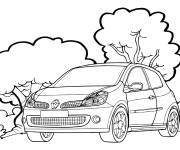 Coloriage Mod&egrave;le de voiture Renault Clio RS