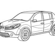 Coloriage et dessins gratuit Mod&egrave;le Renault Sandero à imprimer