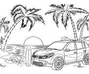 Coloriage Renault Sandero pour les voyages