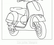 Coloriage et dessins gratuit La jolie Vespa à imprimer