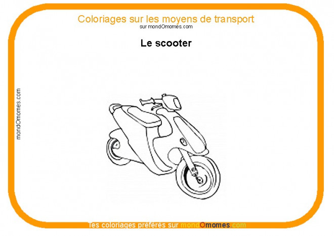 Coloriage et dessins gratuits Le Scooter à colorier à imprimer