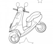 Coloriage Le Scooter magique