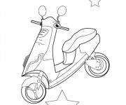 Coloriage Le Scooter magique