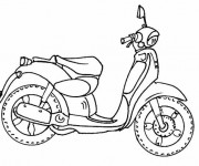 Coloriage et dessins gratuit Moto simple à imprimer