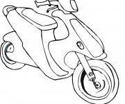 Coloriage et dessins gratuit Scooter à colorier à imprimer