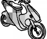 Coloriage et dessins gratuit Scooter à découper à imprimer