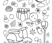 Coloriage et dessins gratuit Scooter et Jouets à imprimer