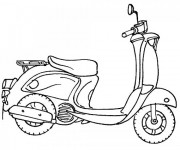 Coloriage et dessins gratuit Scooter facile à imprimer