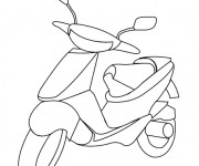 Coloriage Scooter stylisé