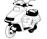 Coloriage et dessins gratuit Scooter vecteur à imprimer