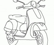 Coloriage Scooter Vespa