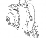 Coloriage Vespa Italienne à télécharger