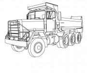 Coloriage Semi Remorque gratuit à imprimer