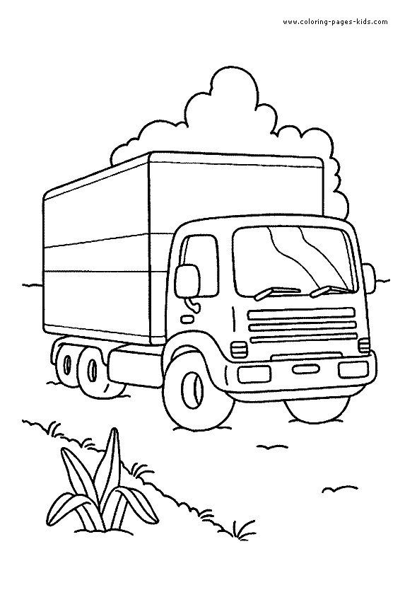 Coloriage Camion Pour Transport De Marchandises Dessin