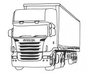 Coloriage et dessins gratuit Camion Scania à imprimer