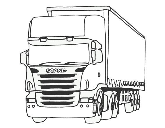 Coloriage Camion Scania Kdl74 Napanonprofits