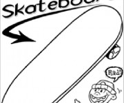 Coloriage Planche Skate &agrave; d&eacute;corer