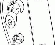 Coloriage Planche Skate stylis&eacute;