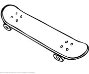 Coloriage Skateboard facile