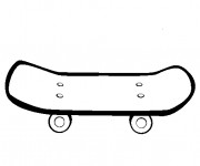 Coloriage Skateboard vecteur