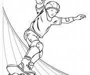 Coloriage Skatepark couleur