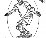 Coloriage Skateur super content