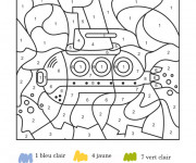 Coloriage Sous Marin numéroté