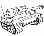 Coloriage dessin tank en ligne