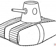 Coloriage Illustration Tank