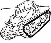 Coloriage Tank &agrave; colorier