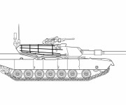 Coloriage Tank am&eacute;ricain facile