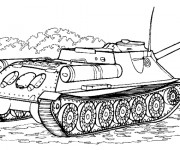 Coloriage Tank de combat
