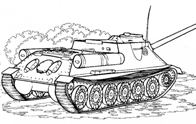 Coloriage et dessins gratuits Tank de combat à imprimer